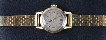 DAMARMBANDSUR, guld 18 K, Longines, totalvikt 26 gram.