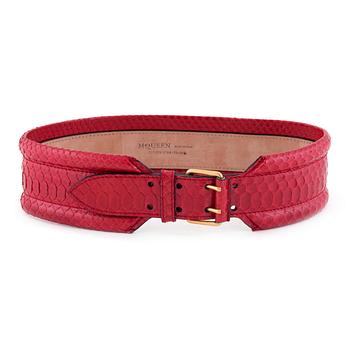 709. ALEXANDER MCQUEEN, a red python belt.