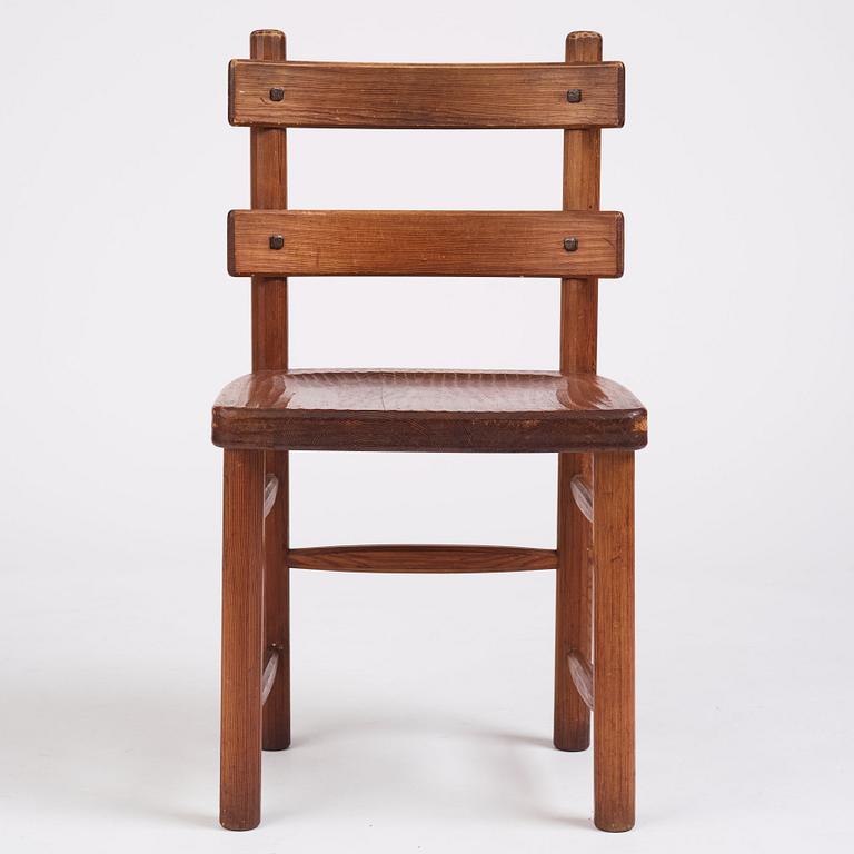 Axel Einar Hjorth, a stained pine 'Sandhamn' chair, Nordiska Kompaniet, Sweden 1931.