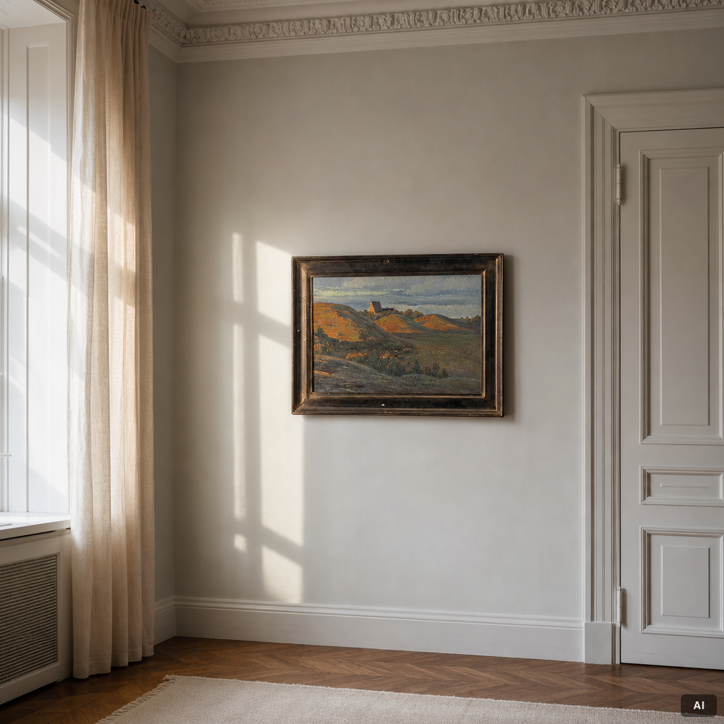 Charlotte Wahlström, Twilight Landscape with Church.