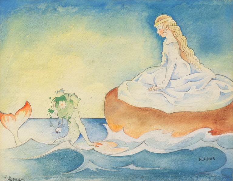 Einar Nerman, Mermaid and Girl.