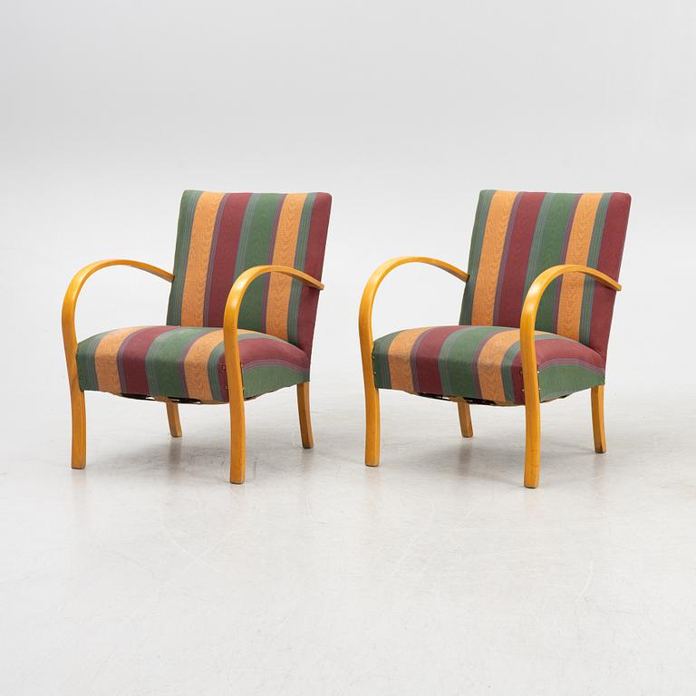 Armchairs, a pair. Swedish Modern, 1930s/40s.