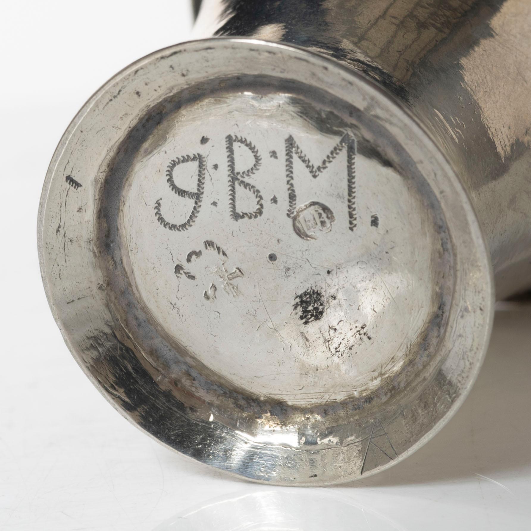 A Swedish silver beaker, mark of Lars Beckman d e, Örebro, active 1712-1748 (1752).