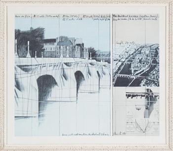 CHRISTO & JEANNE-CLAUDE, "The Pont Neuf, Wrapped", offset print.