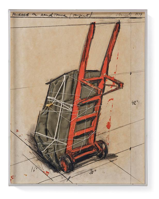 Christo Vladimirov Javacheff, "Package on Hand Truck (Project)".