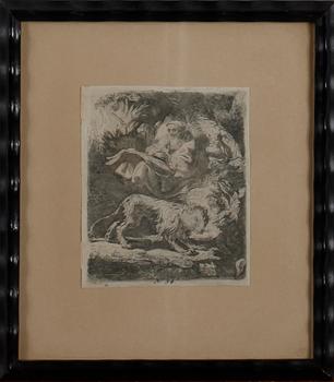 REMBRANDT HARMENSZ VAN RIJN, kopior efter, etsningar, 8 st. 1800-tal.