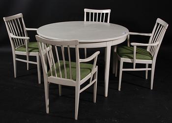 MATGRUPP, 5 delar. Modell: Herrgården design Carl Malmsten för Bodafors.