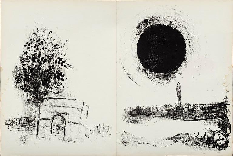 MARC CHAGALL, after lithograph in colours from Verve vol 27-28 1952.