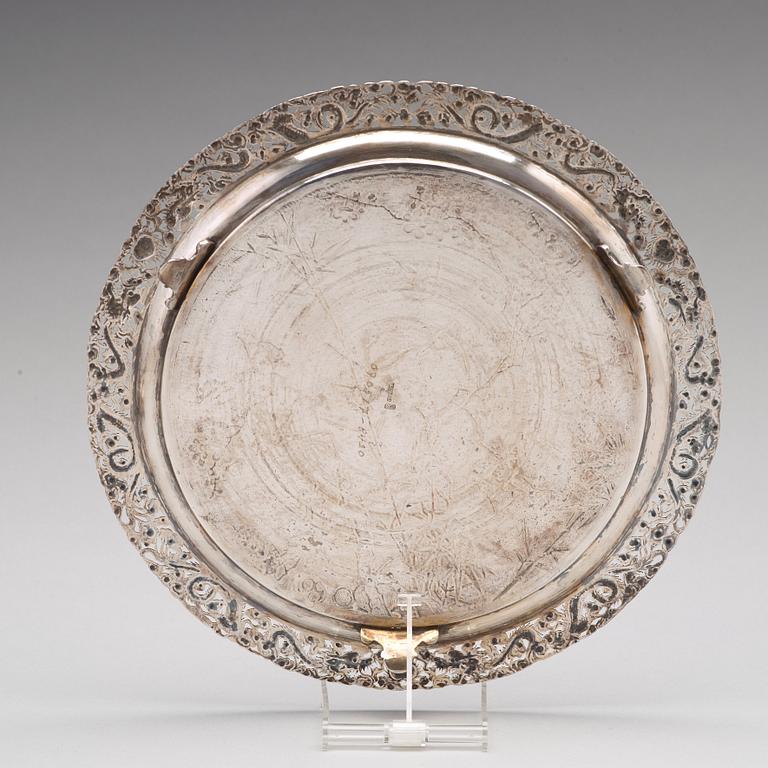 TESERVIS, fyra delar, silver. Kina, Luen Wo, Shanghai, 1875-1925.