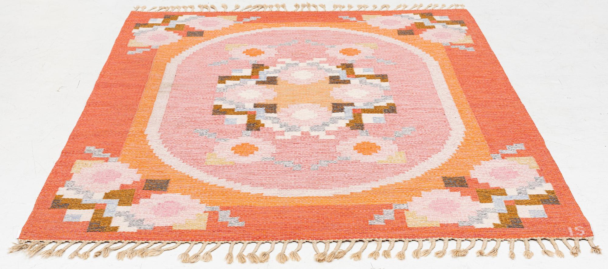 Ingegerd Silow, rölakan, signerad IS, ca 230 x 170 cm.