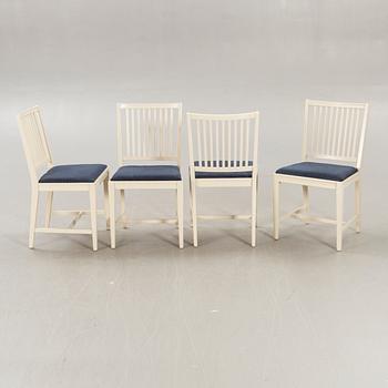 Svante Skogh, dining table plus 2 extension leaves, 4 chairs, second half of the 20th century.