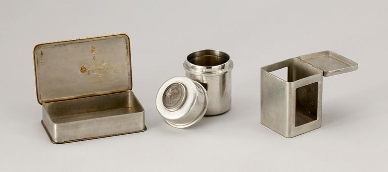 BURKAR, 2st SAMT SKRIN, tenn, Firma Svenskt Tenn, Stockholm 1960 resp 1964.