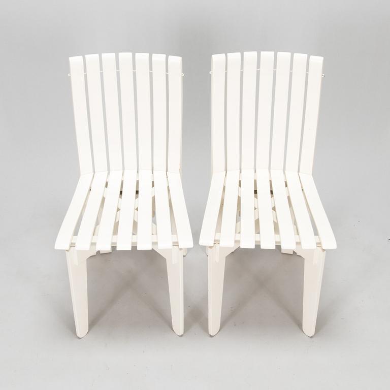 Alvar Aalto, a 5-piece 'Aurinko' (Sun-series) garden furniture suite for Artek 2009.