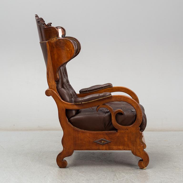 A mid 19th century Central European reading chair.