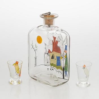 Tapio Wirkkala, A liquor bottle with ten shot glasses, Iittala 1948.