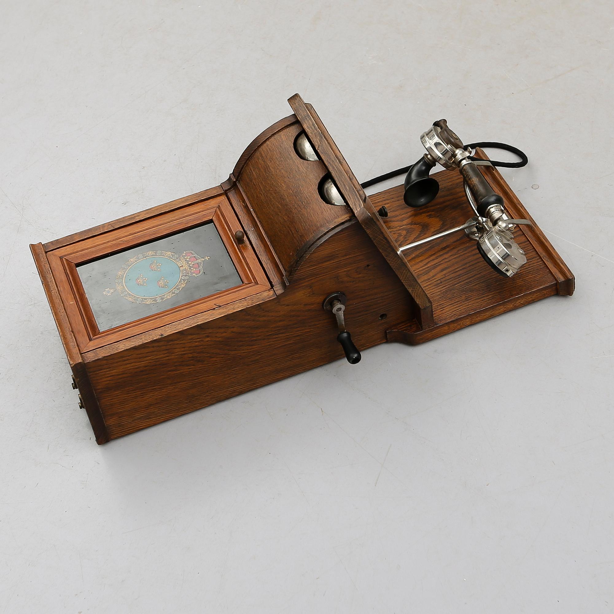 VÄGGTELEFON, Telegrafverkets Verkstad, Nynäshamn, 1900-talets första hälft.