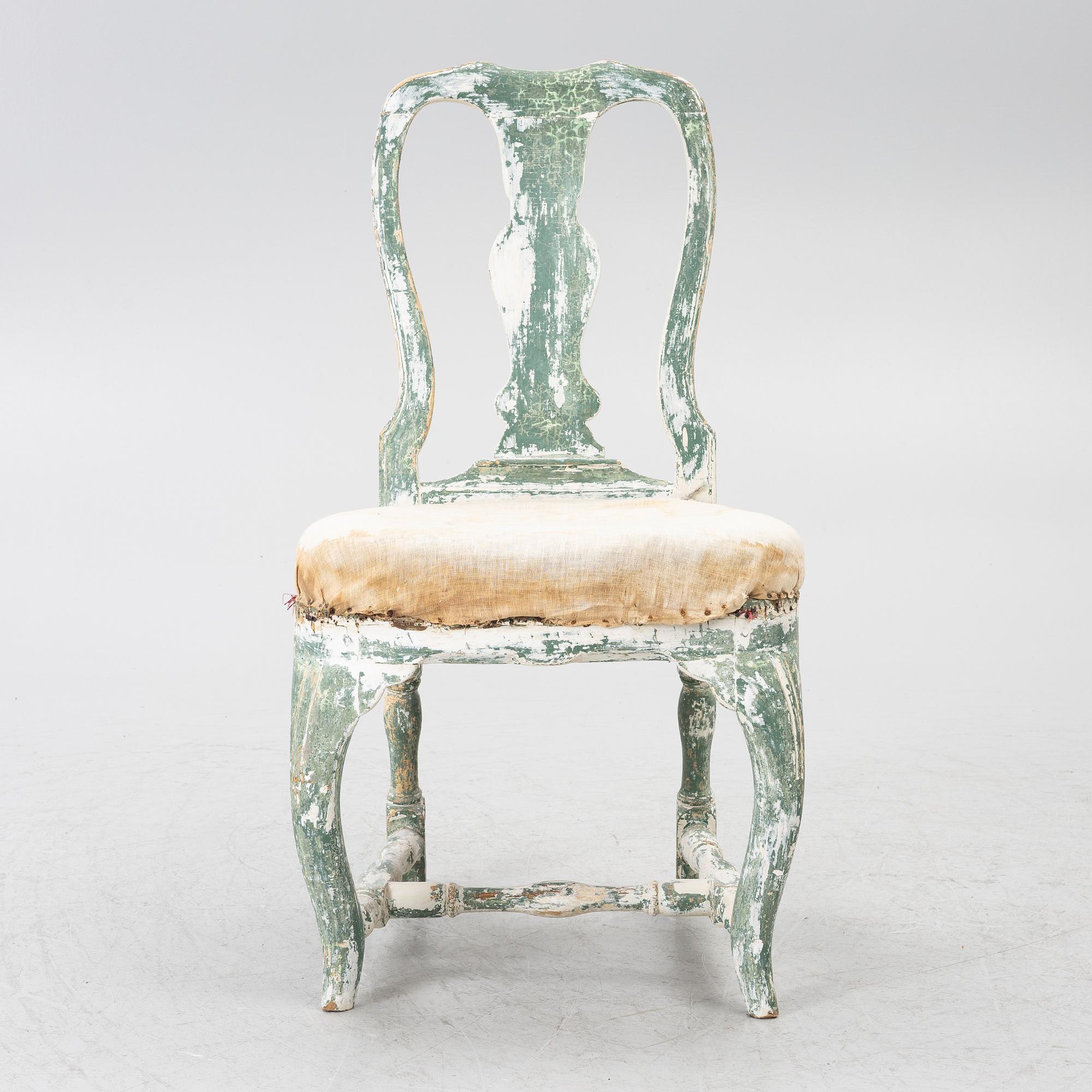 A rococo chair, 18th century.