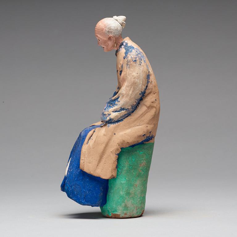 SKULPTUR, lera. Qingdynastin, 1800-tal.