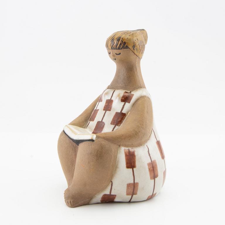 Lisa Larson, figurine, "Charlotta" from the series "The ABC Girls", Gustavsberg glazed stoneware.