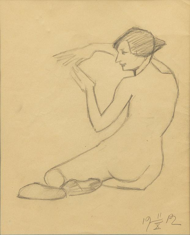 Ivan Aguéli, Seated model.