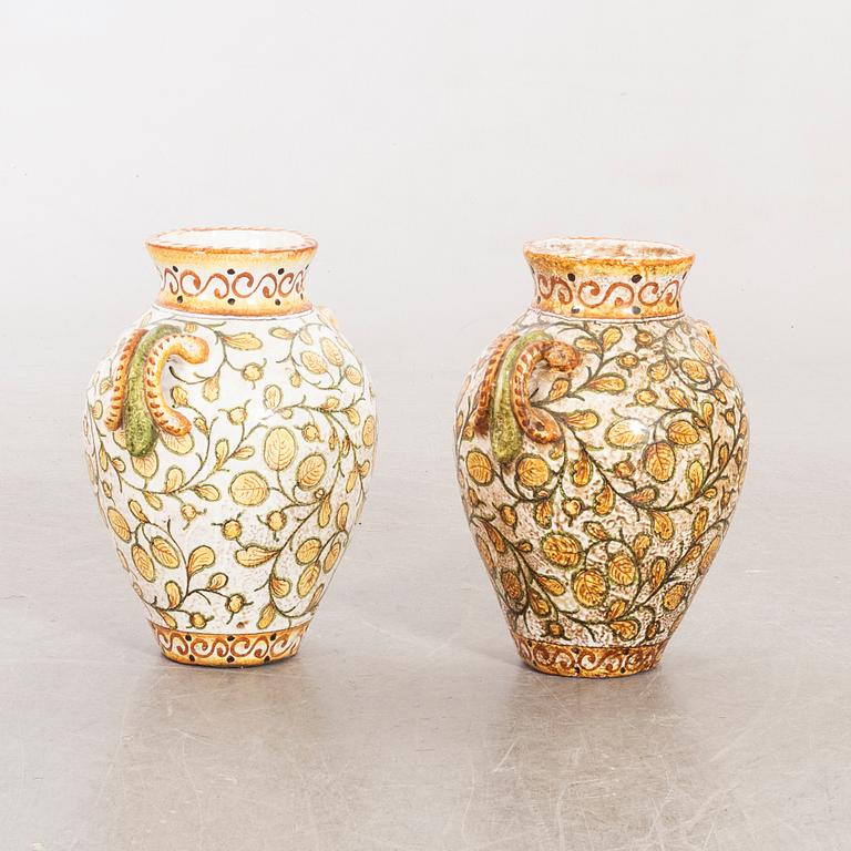 Two mid 20th century ceramic floor vases/urns, Firenze Italy.