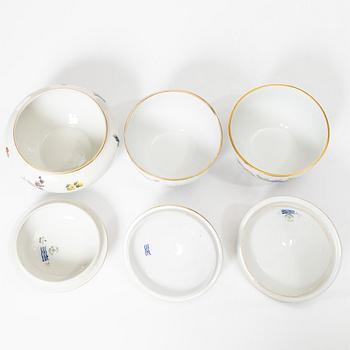 Royal Copenhagen, 13 pieces of a service, 'Saxon Flower', Denmark, 1889-1973.