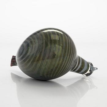 Oiva Toikka, a glass bird signed O. Toikka Nuutajärvi.