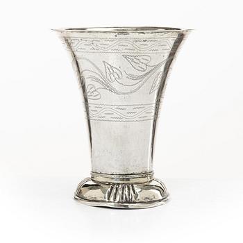 A parcel-gilt silver beaker, mark of Anders Gottfrid Roos, Turku, Finland, 1811.