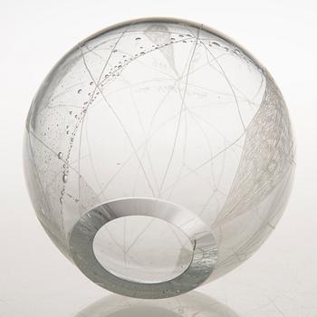 TIINA NORDSTRÖM, taidelasi, "Verkosto", signeerattu Tiina Nordström Iittala 1995.