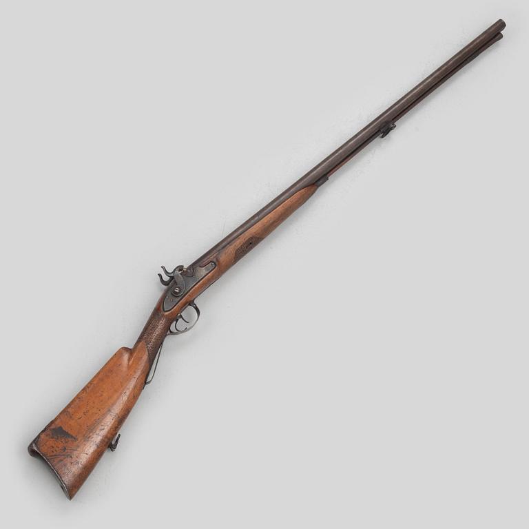 Hammerless shotgun, double-barrelled, signed AP Sandberg, 19th century.
