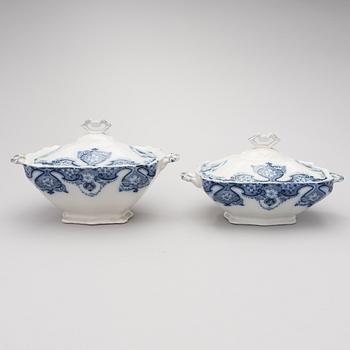 A 68-piece set of 'Empire' flow blue dinnerware, Soho Pottery Limited, Cobridge, England first half of the 20th Century.