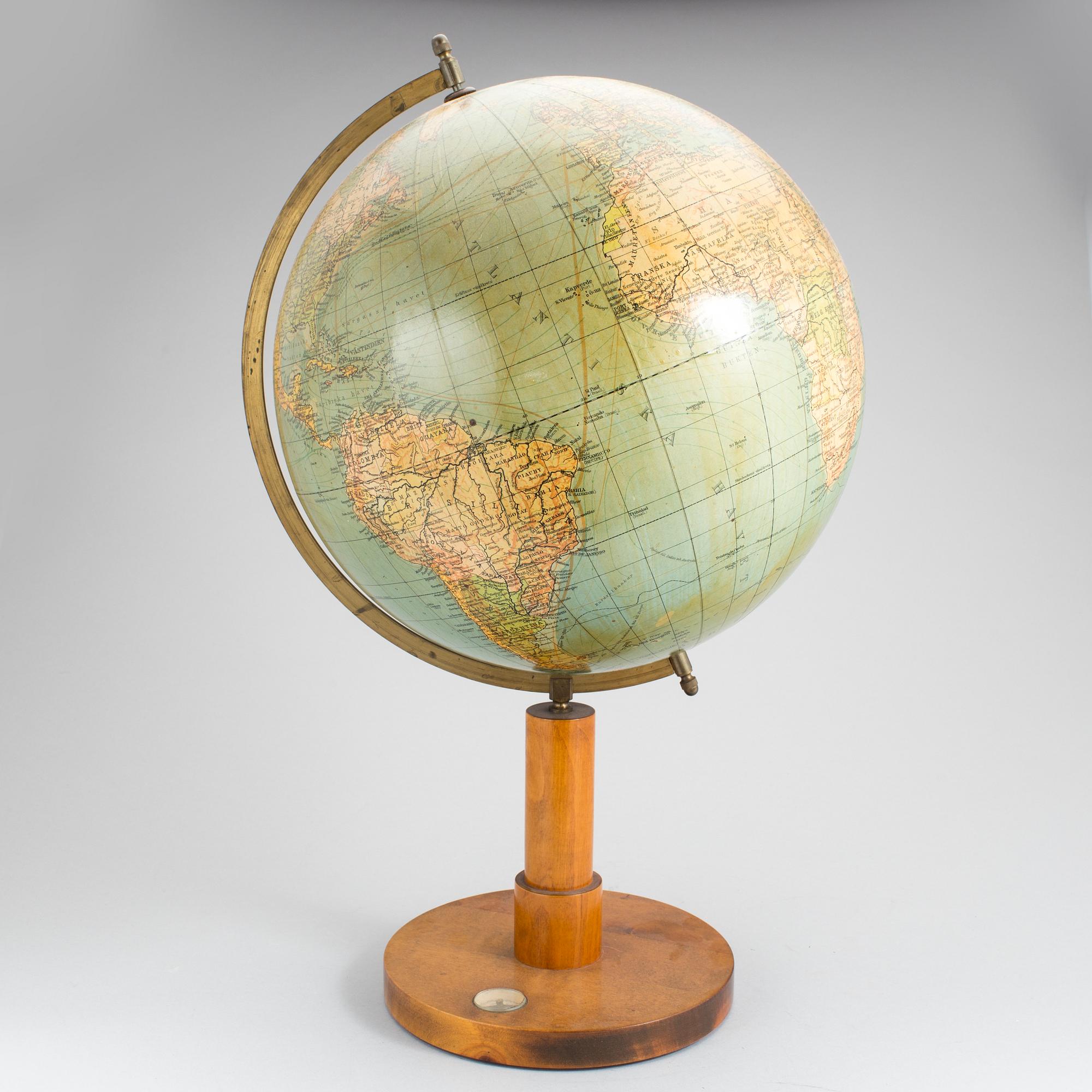 JORDGLOB, Prof. d:r Krauses Handels- och Samfärdsglob, 1900-talets första hälft.