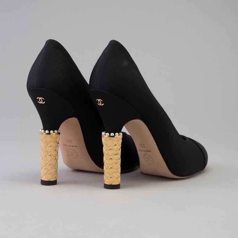 High heels by Chanel, size 39 C.