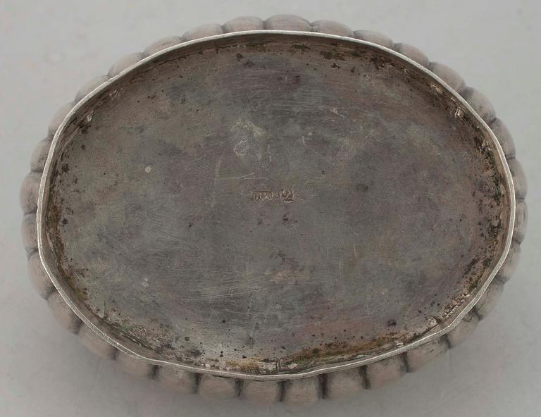 SOCKERSKÅL, silver, biedermeier, Baltisk 1820-1840.