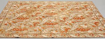 Broderi, sannolikt antik Uzbekistan suzani, ca 226,5-230,5 x 180-182 cm.
