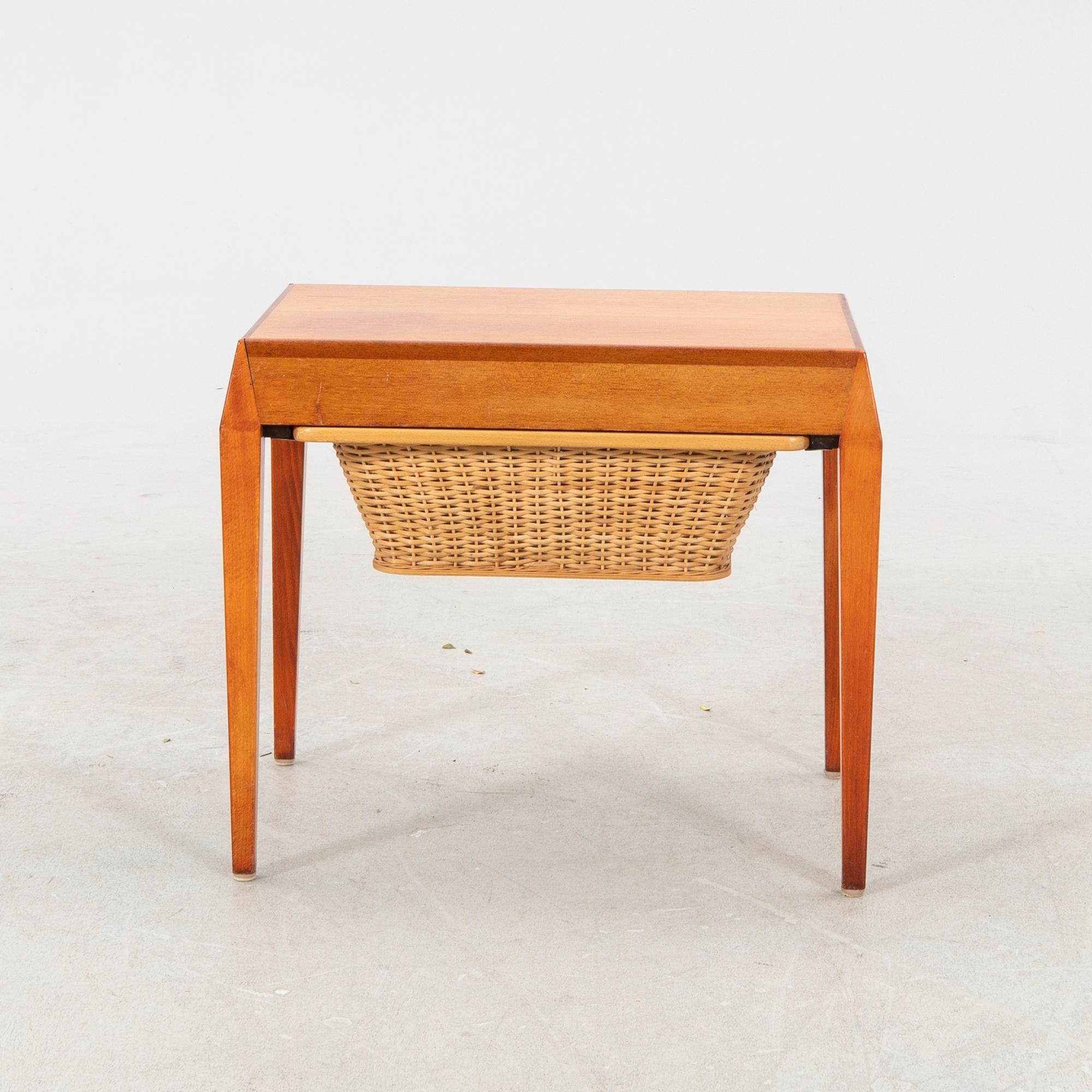Severin Hansen, a teak and rattan sewing table.