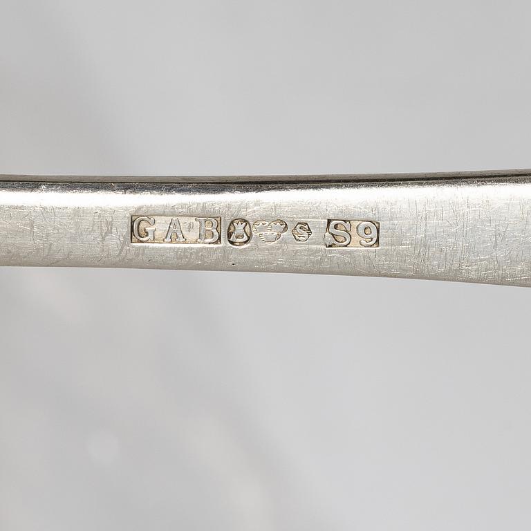 Jacob Ängman, A Swedish silver cutlery set, "Rosenholm", GAB, Stockholm and Eskilstuna, including year mark 1981 (56 pieces).