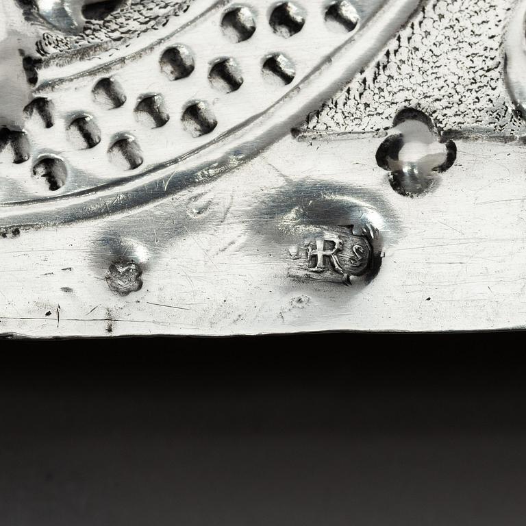 Presenterfat, silver, oidentifierad mästare, Danzig 1670-1700. Barock.