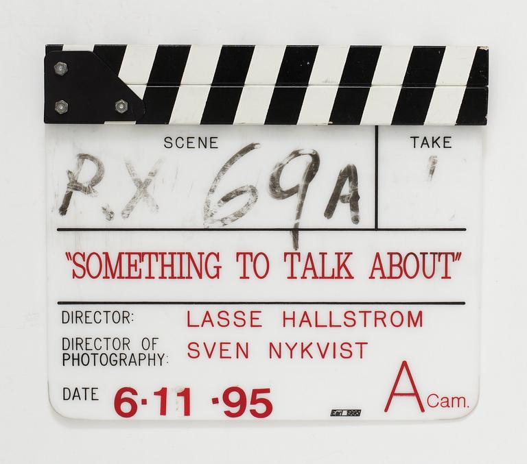 FILMKLAPPA, från inspelningen av filmen "Alla talar om Grace", USA 1995. Regi: Lasse Hallström.
