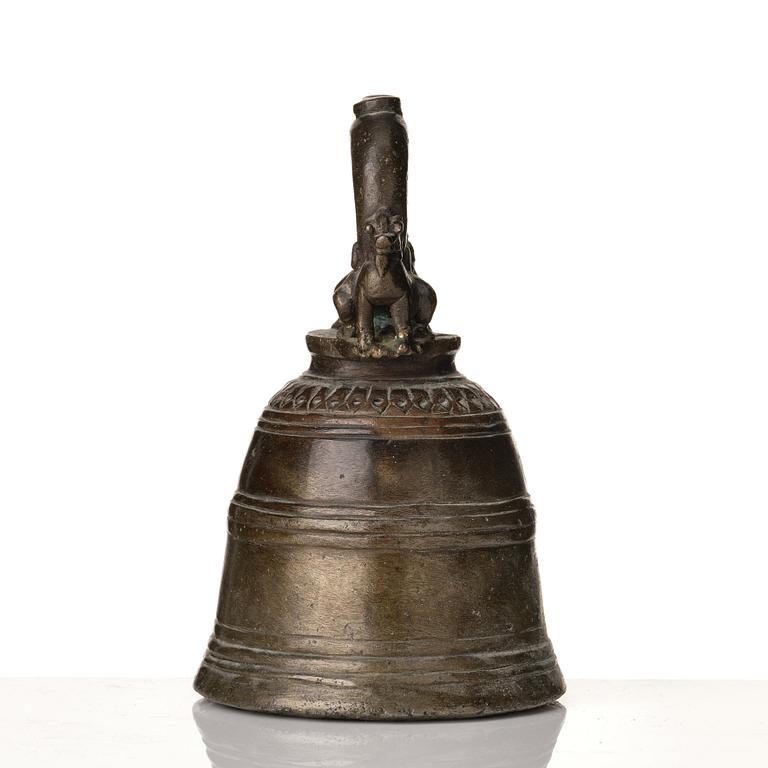 Tempelklocka, brons. Tibet, 17/1800-tal.