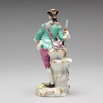 FIGURIN, porslin. Meissen, 1800-tal.