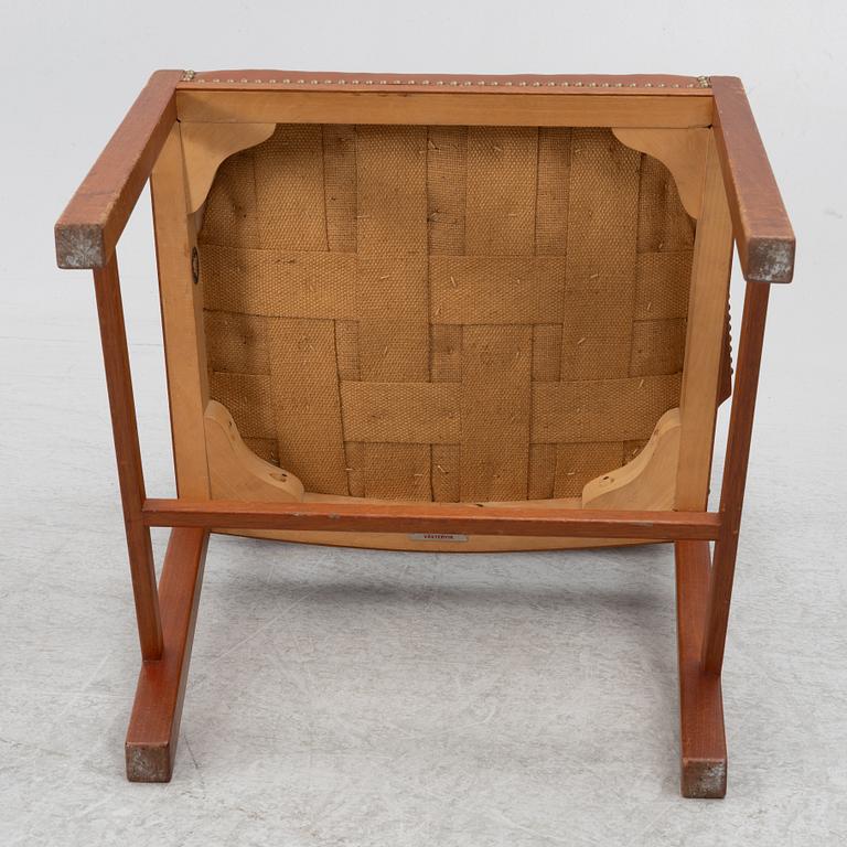 Six amchairs, Ernst Bergholm, Västervik, mid-20th century.