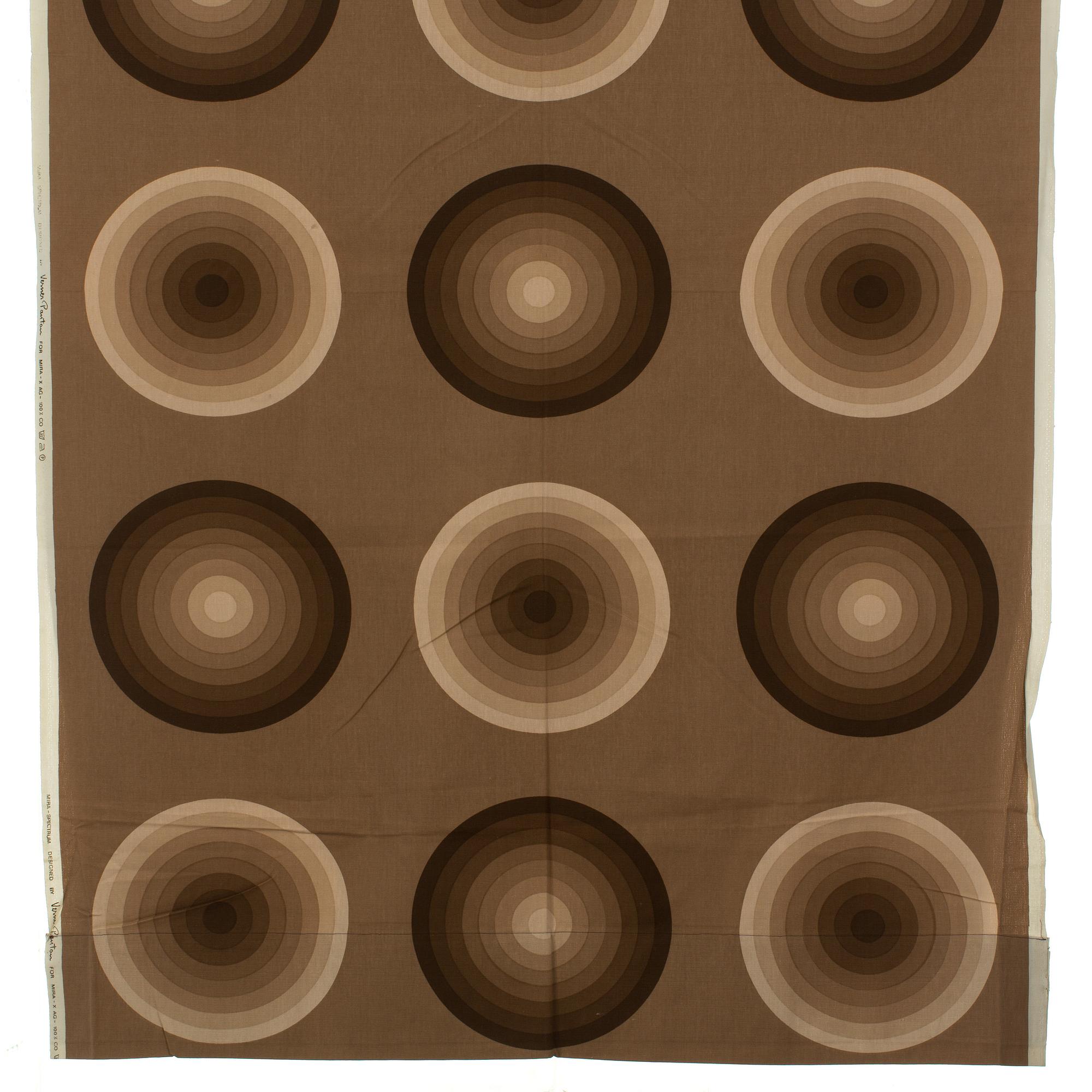 GARDINLÄNGDER, 4 st, bomullskretong, Verner Panton för Mira-X. 1970-tal.