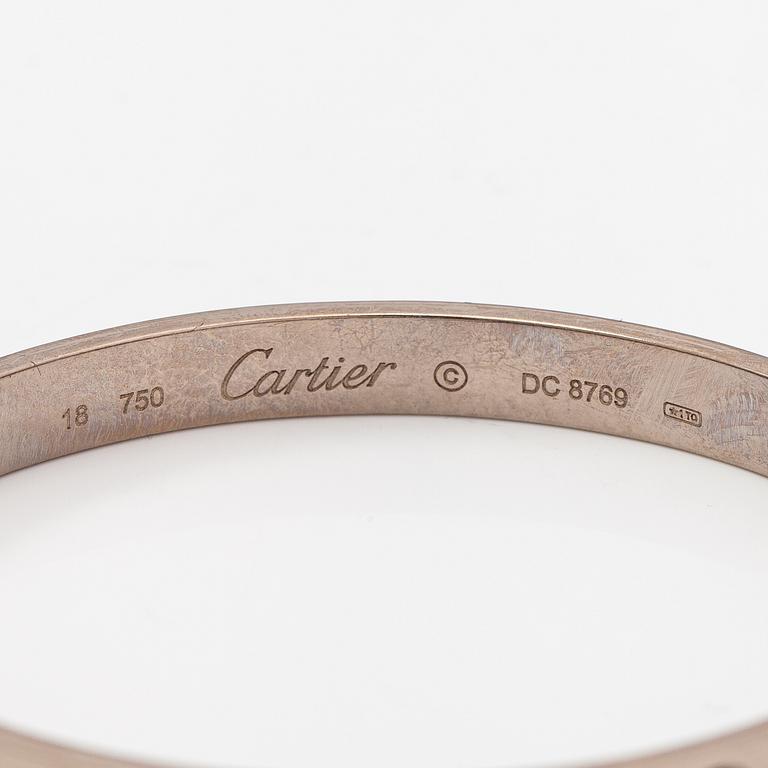 Cartier, Rannekoru "Love", 18K valkokultaa. Merkitty Cartier DC8769.