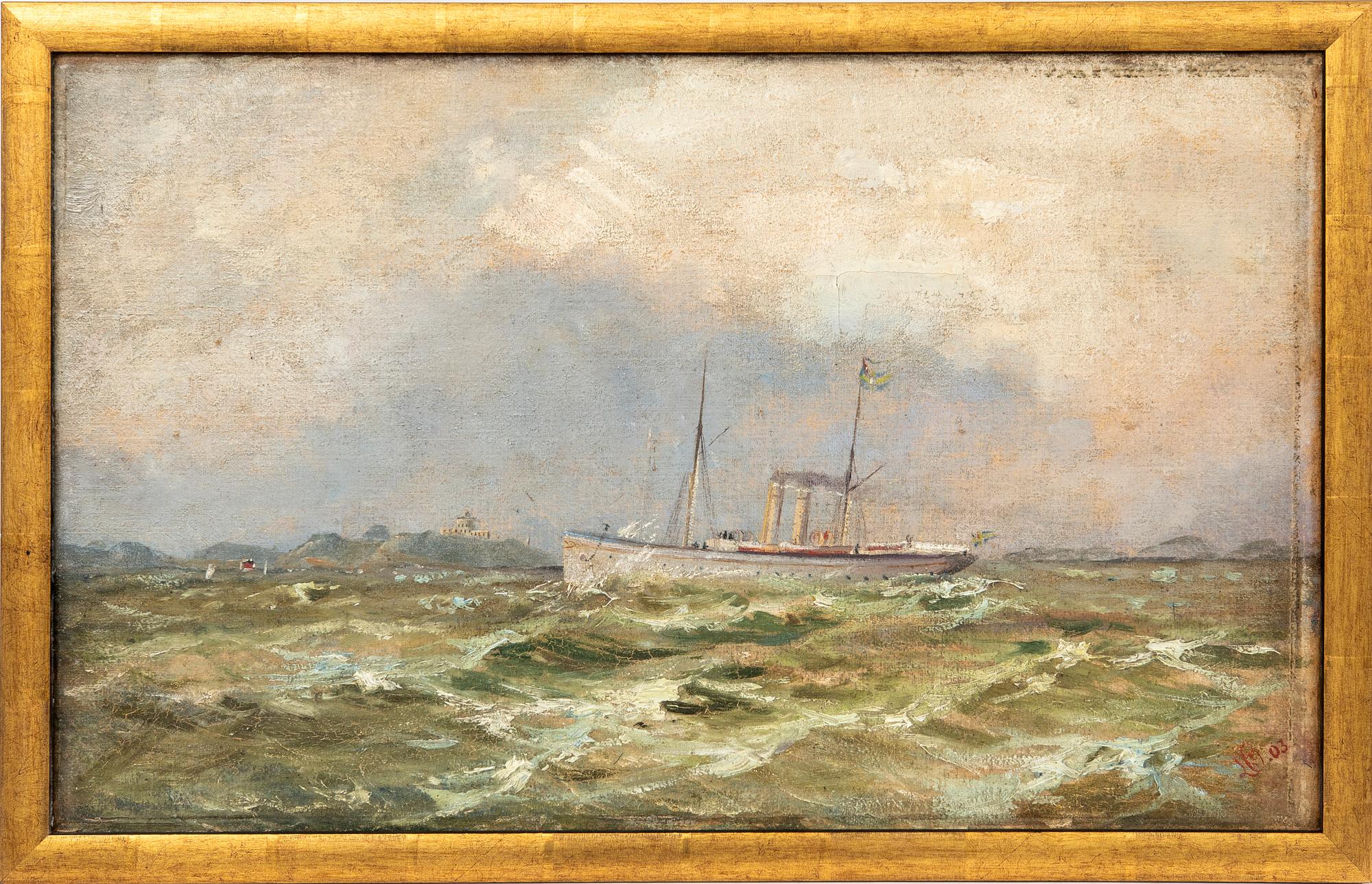 Unknown artist, Ship at sea.