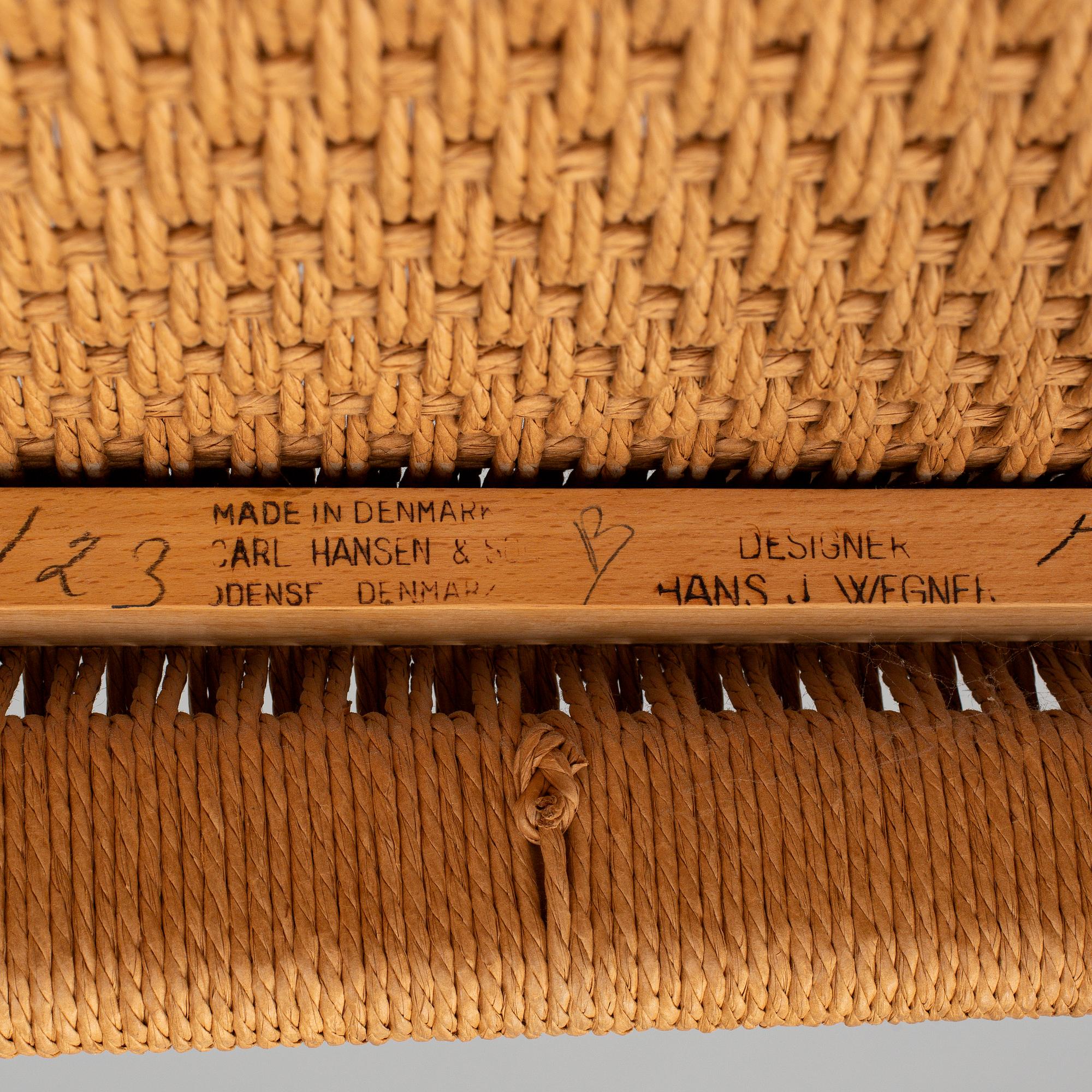 HANS J. WEGNER, stolar, 4 stycken, "Spisestolen", CH-23, Danmark.