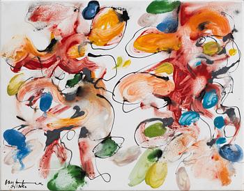 LARS STOCKS, 3 enamel paintings, 2 signed.