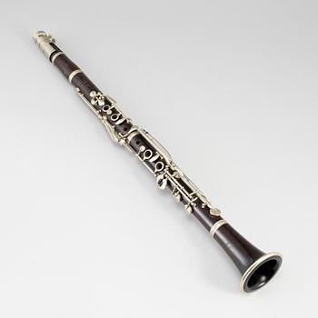 A clarinet, marked J Gras, Lille, 20th century.