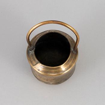 A bronze Holy Water bowl, probably 16th century.