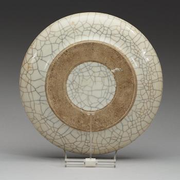 A ge glazed censer, China, presumably Republic.